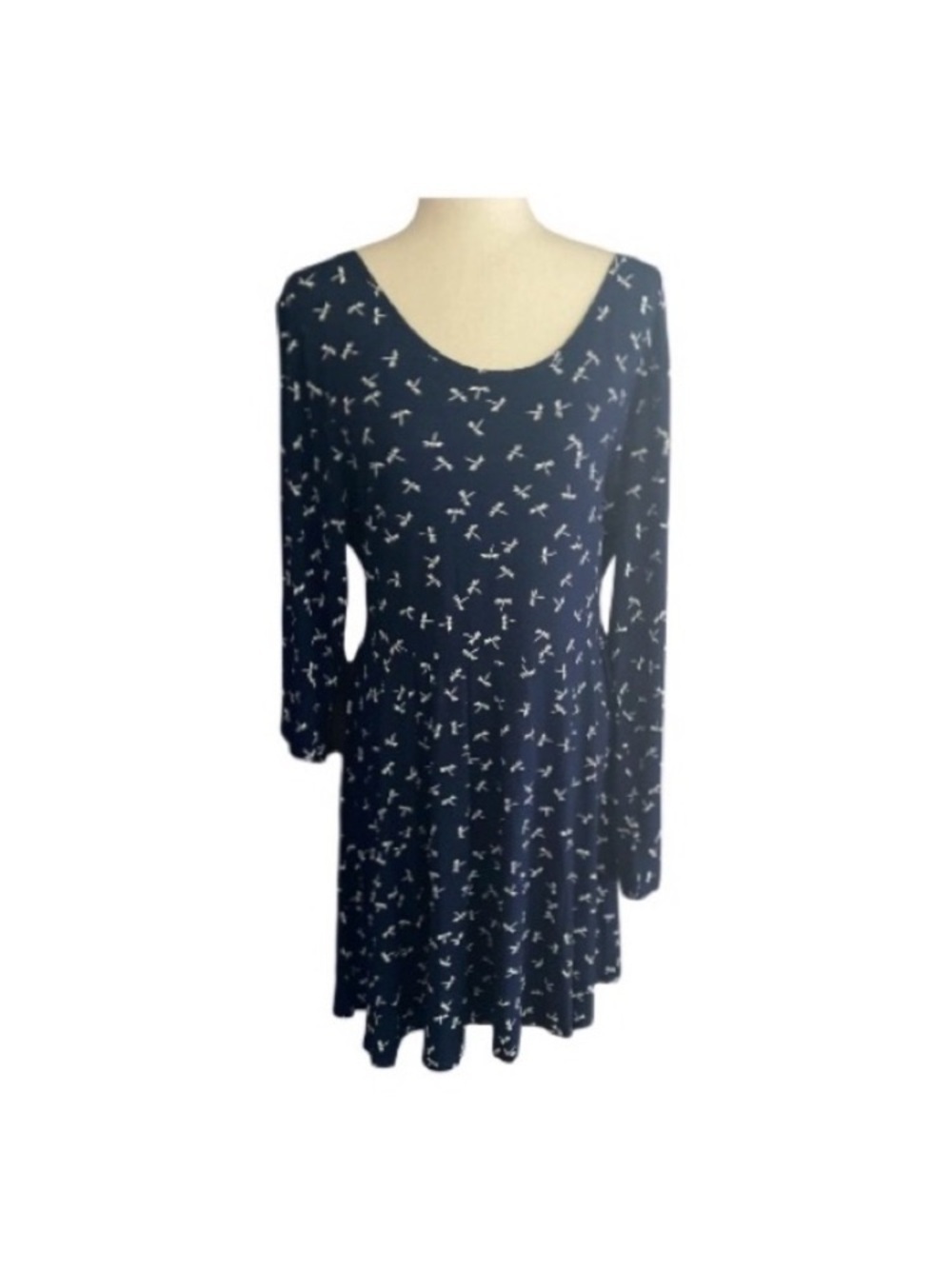 NWT-ASOS-NAVY BLUE FIT & LARE DRESS-WOMENS SIZE 16